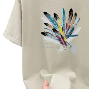 T-shirts pour hommes coupe ample 100% coton peigné lettre imprimé graphique T-Shirts séchage rapide manches courtes col rond été aventures en plein air - Product Image 2