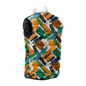 Veste matelassée personnalisable avec col montant imprimé camouflage intégral en différentes couleurs procédé de sublimation - Product Image 2