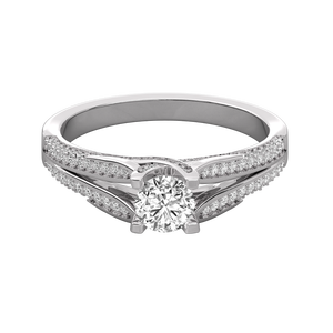 Bague solitaire en or 14 carats pour femmes, diamant cultivé en laboratoire, élégante et luxueuse - Product Image 3