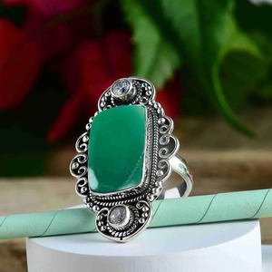 Wholesale Supply Handmade Sterling Silver <b>Ring</b> Handcrafted Floral Design for Spring or Weddings and Anniversaries at Best Price - Product Image 3