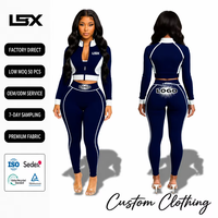Ensemble de survêtement 3 pièces Y2K personnalisé avec logo OEM pour femme, idéal pour les grandes tailles, veste zippée colorblock, soutien-gorge et leggings, collection automne