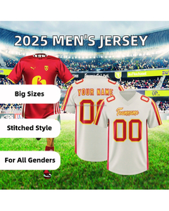 เสื้อเจอร์ซีย์อเมริกันฟุตบอลแขนสั้น คอวี พิมพ์ลายโลโก้ด้านหน้าด้วยเทคนิค Heat-Transfer ระบายเหงื่อได้ดี ป้องกันรังสียูวี สีสันตามสั่ง ยูนิเซ็กส์ คุณภาพสูง - Product Image 3