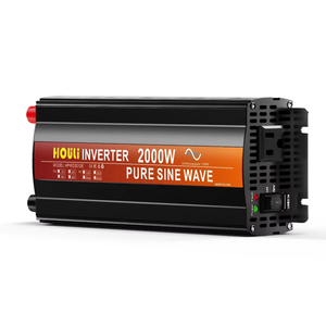 Convertisseur de courant pour voiture HOULI 110V 24V 2000W, Micro-onduleur solaire 2000W 12V à onde sinusoïdale pure, Générateur multi-sorties 110V US 60Hz - Product Image 1