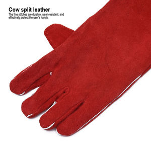 Guantes de soldadura con durabilidad y protección palma de cuero dividido de vaca para mayor resistencia y resistencia a la abrasión Ideal para soldar - Product Image 2