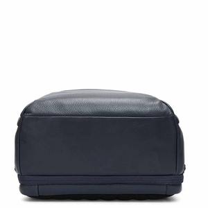 Sac à dos pour ordinateur portable en cuir véritable bleu de qualité supérieure pour hommes, sac à dos de voyage d'affaires de luxe, grande capacité, sac à dos de travail de bureau, sac à dos de jour, États-Unis - Product Image 6