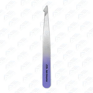 Pinzas de cejas y pestañas de Punta inclinada de alta calidad, herramienta de maquillaje con logotipo personalizado con aplicador de etiqueta privada, venta al por mayor - Product Image 5