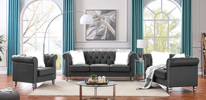 <strong>Cheap</strong> Price Contemporary Tufted Square <strong>Sofa</strong> Set Modern Living Room Blue Fabric Classic <strong>Chesterfield</strong> <strong>Sofa</strong> - Product Image 2