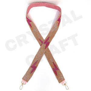 Sangles de sac de perles de rocaille en or blanc personnalisées Nouveau design Sangle de sac à main perlée pour sacs Accessoires de mode - Product Image 6