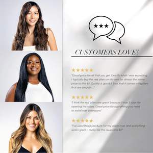 Kit d'extension de cheveux professionnel tout-en-un 5 1 outil fermeture éclair I conseils Micro liens tirant aiguille boucle aiguille manuel magasin de cheveux - Product Image 5