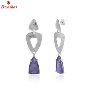 Pendiente de textura de piedra de cuarzo caramelo Doublet de Plata de Ley 925 de diseño clásico más vendido para damas y niñas - Product Image 5