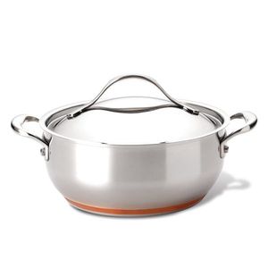 Casseroles faites avec des ustensiles de cuisine de qualité supérieure Casserole polie argentée et brillante avec poignées argentées - Product Image 2