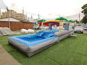 צבע כחול מותאם אישית מתנפחים להחליק להחליק להחליק <span class=keywords><strong>n</strong></span> שקופיות למבוגרים ולילדים בעיר משחק מים כיף - Product Image 5