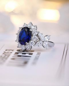 Anillo de Compromiso y Matrimonio de Plata de Ley Vintage Hecho a Mano con Zafiro Azul Natural, Vendedor Indio - Product Image 3