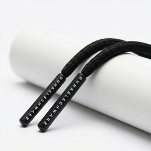 Cordon tressé ciré personnalisé Shengqier avec embouts en caoutchouc colorés |   100% polyester, luxe, écologique, diamètre 5 mm, longueur 90-180 cm - Product Image 6