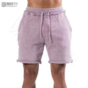 Pantalones Cortos Deportivos para Hombre, Transpirables, Casuales, para Entrenamiento, Correr, Lisos, Teñidos, con Cintura Elástica, Ropa Urbana para Hombre, Venta al por Mayor, Alta Calidad - Product Image 5