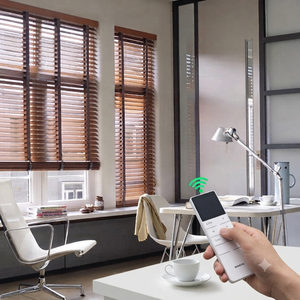 Factory Direct Custom Size Electric Motorized Wooden Solid Wood Venetian <strong>Blinds</strong> Persiana with Remote Smart Voice Control - Product Image 5