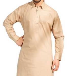 Robe de pyjama Kurta en coton prête à l'emploi pour hommes 100% coton respirant vêtements pour hommes au prix de gros pour une fête de mariage décontractée Eid - Product Image 1