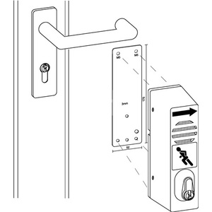 Plaque de montage DIN gauche/droite 901 670 pour portes coupe-feu GFS 175x52mm pour ensembles et accessoires de cheminée - Product Image 3
