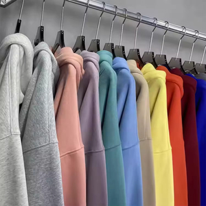 เสื้อฮู้ดผู้ชายไซส์ใหญ่ สีพื้น ผ้าฝ้ายเฟรนช์เทอร์รี่ สวมใส่สบาย ทรงปกติ เหมาะสำหรับฤดูใบไม้ร่วง - Product Image 2
