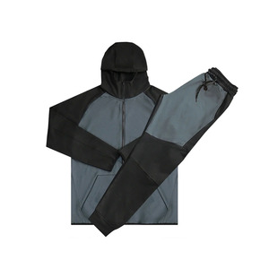 Conjunto Deportivo Personalizado al por Mayor de 2 Piezas, Chaqueta y Pantalones Unisex, Ecológico, 100% Algodón, para Otoño - Product Image 1