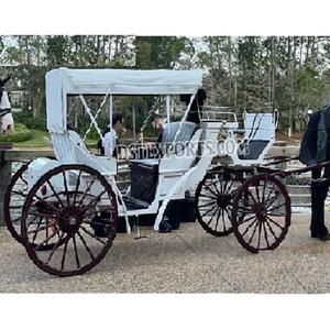 Carruaje especial de caballos Vis-A-Vis con techo Exclusivo Vis-A-Vis Carruaje de caballos de 4 plazas Carruaje de caballos de alta calidad - Product Image 1