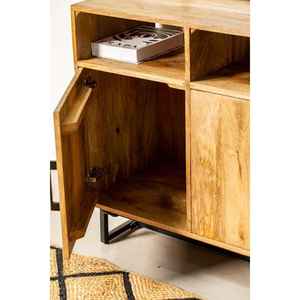 Jaya Classic Wooden <b>Sideboard</b> Durable Mango Wood Furniture for Home for Living Room Kitchen Bathroom Bedroom Use - Product Image 4