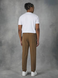 กางเกงสเวตเตอร์เอวสูงสำหรับผู้ชายกางเกงวอร์มทรงตรงมีกระเป๋าหลายกระเป๋าพิมพ์โลโก้สำหรับฤดูหนาว - Product Image 4