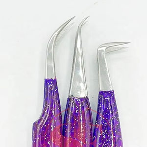 แหนบต่อขนตาสแตนเลสคุณภาพพรีเมียม ผลิตด้วยมือจาก Somofy Enterprises ด้ามจับเรียบ ปลายเพชร - Product Image 5