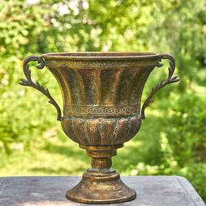 Vases en fer faits à la main de qualité d'exportation |   Décoration durable et légère pour la maison et le jardin |   Fabricant et grossiste indien - Product Image 1