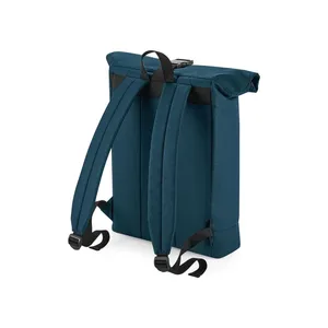 Sustainable <b>Roll</b>-Top <b>Backpack</b> Recycled Promotional Item - Product Image 6