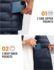 Venta Directa de Fábrica, Chaleco Acolchado con Cierre y Cuello en V, Personalizable, Transpirable, de Alta Calidad, para Hombre, Invierno, Casual - Product Image 6