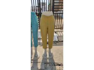 Pantalon en coton tissé de style vintage pour femmes fermeture à la taille mi-élastique Logo imprimé plat Streetwear salon décontracté pour l'été hiver - Product Image 4