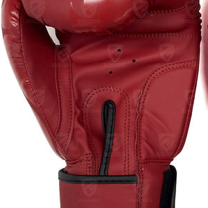 Gants de boxe professionnels en cuir respirant léger de haute qualité 16 oz, rembourrage en mousse, évacuation de l'humidité, fermeture à boucle et crochet - Product Image 6