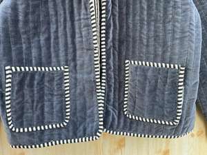 Indian Handmade Reversible <b>Quilted</b> Jacket Unisex Premium Cotton <b>Velvet</b> Coat Stand Button Closure New Winter Collection Perfect - Product Image 4