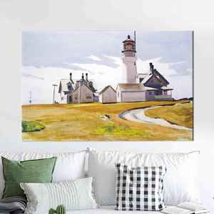 Affiche sur toile imprimée Highland Light Painting, Art mural paysager élégant, 1P:Gallery Wrapped - Product Image 1