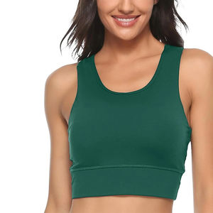 Camiseta sin mangas corta de Yoga de alto soporte, nuevo entrenamiento acanalado, sujetadores deportivos para correr, ropa deportiva de alta elasticidad para mujer - Product Image 1