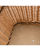 Panier de courses à roulettes en osier, support de cuisine en bois, couleur naturelle, fait main, écologique, capacité 20-35L, Nhat Minh Ready for