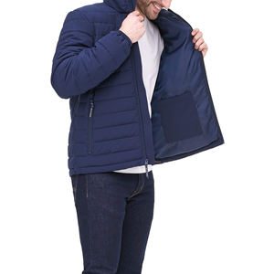 OEM personalizado impreso al aire libre hombre burbuja cálido invierno hombres abrigos chaqueta acolchada negro chaqueta acolchada hombres - Product Image 2