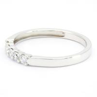 Bague de fiançailles et de mariage classique pour usage quotidien, en or blanc 18K 14K 9K, avec 5 diamants naturels taille brillant de 0,15 ct