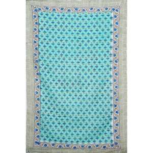 Accueil Textile indien fait main mode femme écharpes Sanganeri bloc imprimé écharpe coton sarong indien plage couverture Ups paréo quatre - Product Image 4