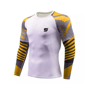 Servicio OEM Camisetas de Compresión para Gimnasio de Alta Calidad para Hombre, Logotipo Personalizado, Talla, Spandex/Poliéster, Ecológicas, Transpirables, de Secado Rápido - Product Image 3