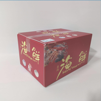 Boîte personnalisée en Coroplast pour crabe royal, boîte d'expédition de fruits de mer en panneau alvéolaire PP étanche