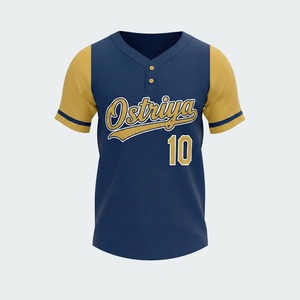 Camiseta de Béisbol/Sóftbol Unisex de Dos Botones, Manga Corta, Opción Antibacteriana en la Parte Delantera, Servicio OEM, 100% Poliéster, Precio Económico - Product Image 4