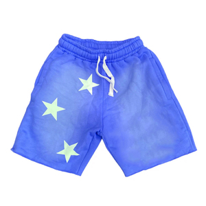 Pantalones cortos transpirables de lavado ácido para hombre, pantalones cortos de entrenamiento, logotipo de estrella impreso, informales, sólidos para correr, pantalones cortos de entrenamiento - Product Image 2