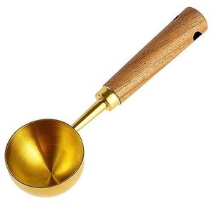 Cucharas de café de productos de clasificación superior con mangos de madera torneados Utensilios y artilugios de cocina de aspecto simple y elegante - Product Image 6