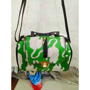 Bolso bandolera de algodón con estampado de Jaipur y forro de poliéster - Product Image 1