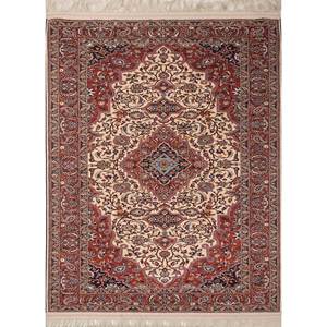 Alfombra de Lana Azul Aalam Anudada a Mano Pae-6230 9x12 Rectangular con Patrón de Medallón para Sala de Estar, Dormitorio, Pasillo, Hecha a Mano con Viscosa - Product Image 1