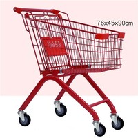 Chariot de courses pliable en métal robuste rose en gros