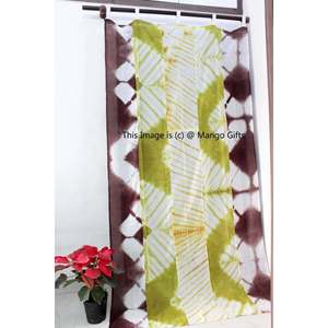 ผ้าม่าน & ม่านแขวนสำหรับหน้าต่างผ้าฝ้าย100% อินเดียพิมพ์ลายมัดย้อม - Product Image 3