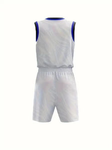 2026 Qualité Premium Nouveau Design 100% Polyester Imprimé Personnalisable pour votre équipe Ensemble de maillots de basketball réversible Unisexe - Product Image 5
